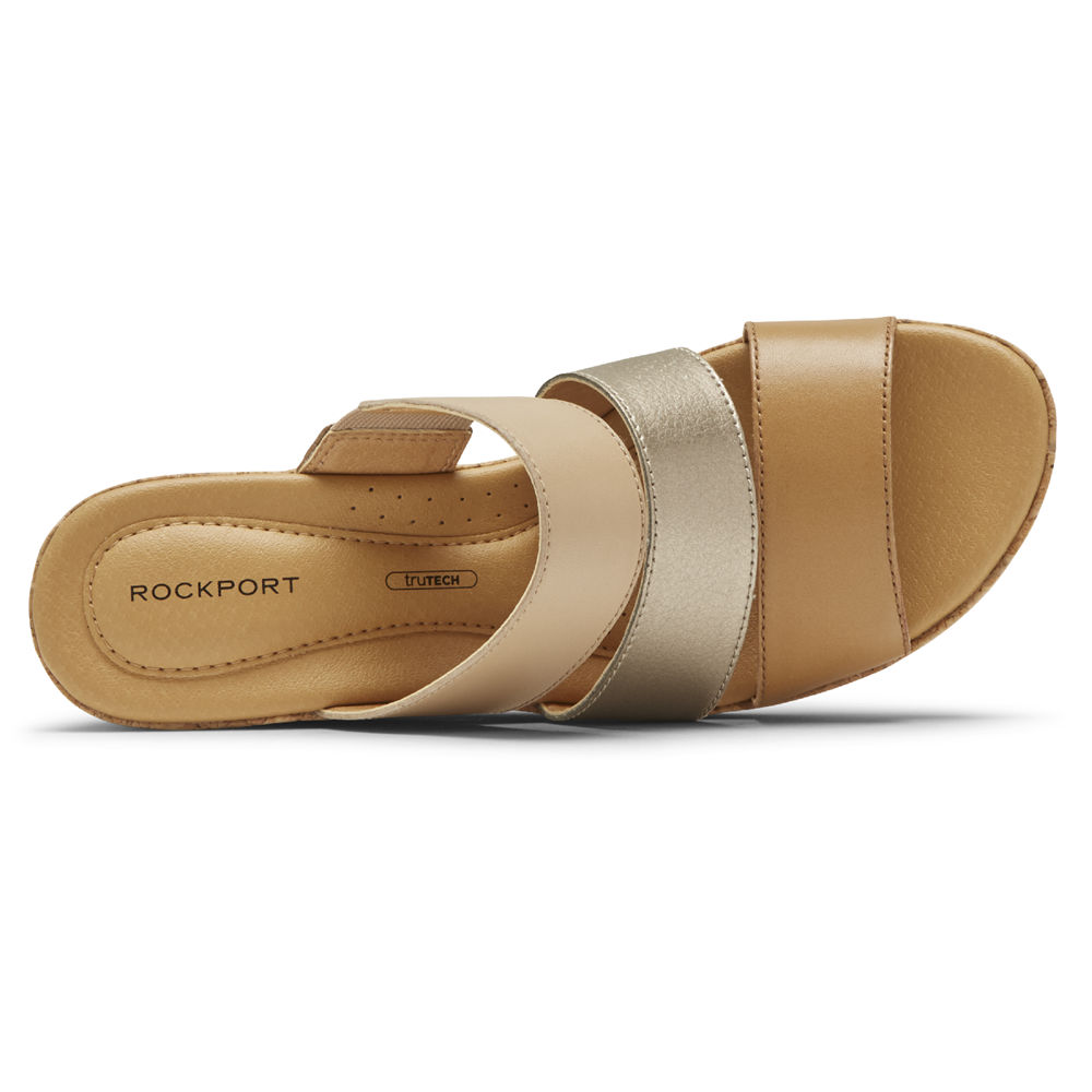 Sandalias Rockport Mujer Mexico - Lyla Banded Kaki - AYQUN2165